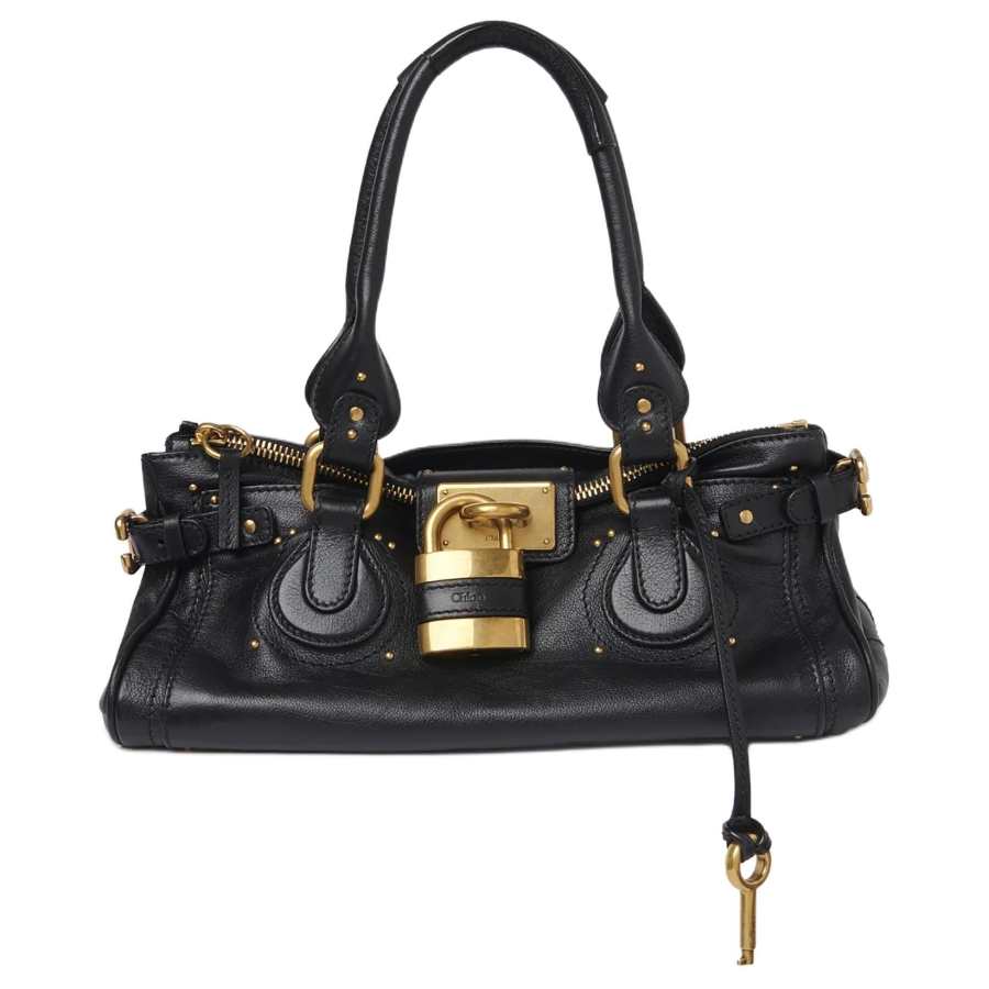 Chloé Chloe Buffalo Leather Handbag, Shoulder Bag Women's Black
