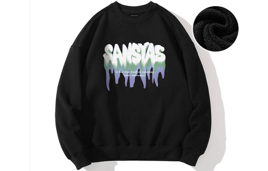 SANSYAS SANSYAS Sweatshirts Unisex Crew Neck Thickened Regular