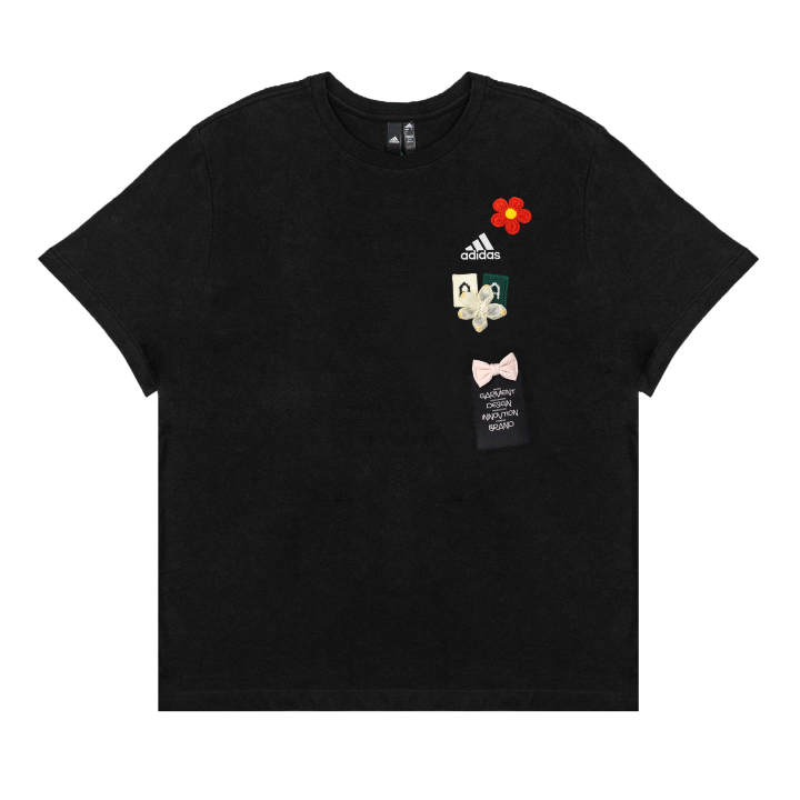 Adidas Adidas T Shirts Unisex Black Crew Neck Moderate Straight Fit