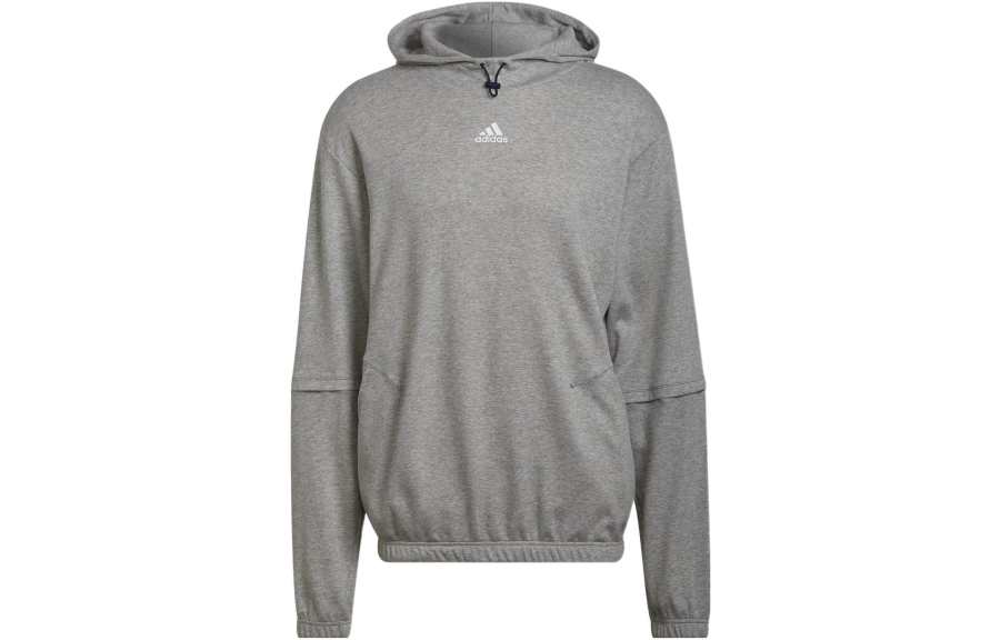Adidas Adidas Sweatshirts Men's Gray Hooded Moderate Regular