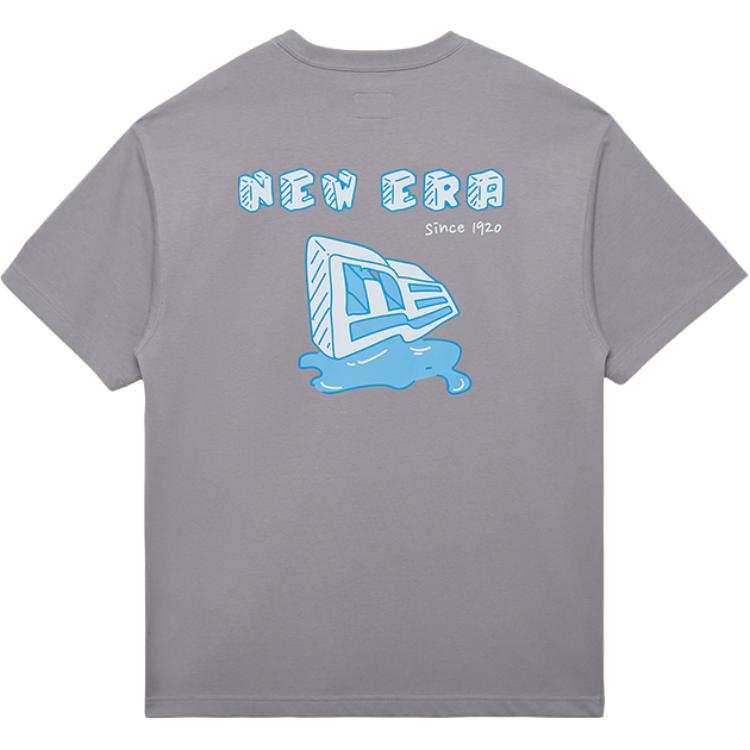 New Era T Shirts Unisex Gray Crew Neck Moderate