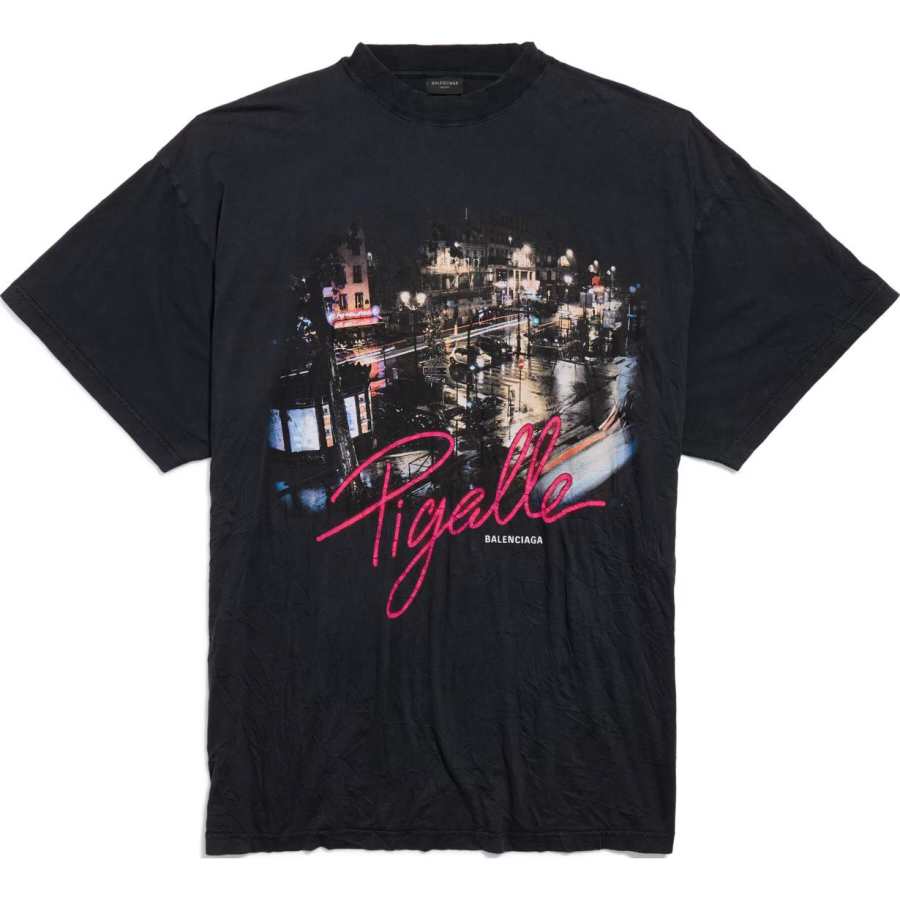 Balenciaga Graphic Printed Oversized T Shirt