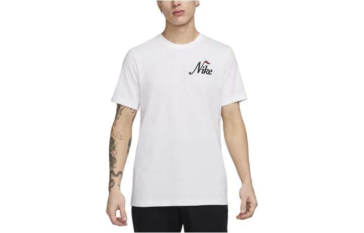 Nike Nike T Shirts Men's White Crew Neck Moderate Straight Fit