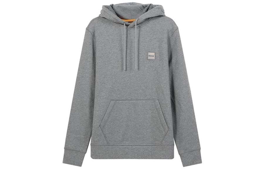 HUGO BOSS Sweatshirts Men's Gray Hooded Thickened Regular