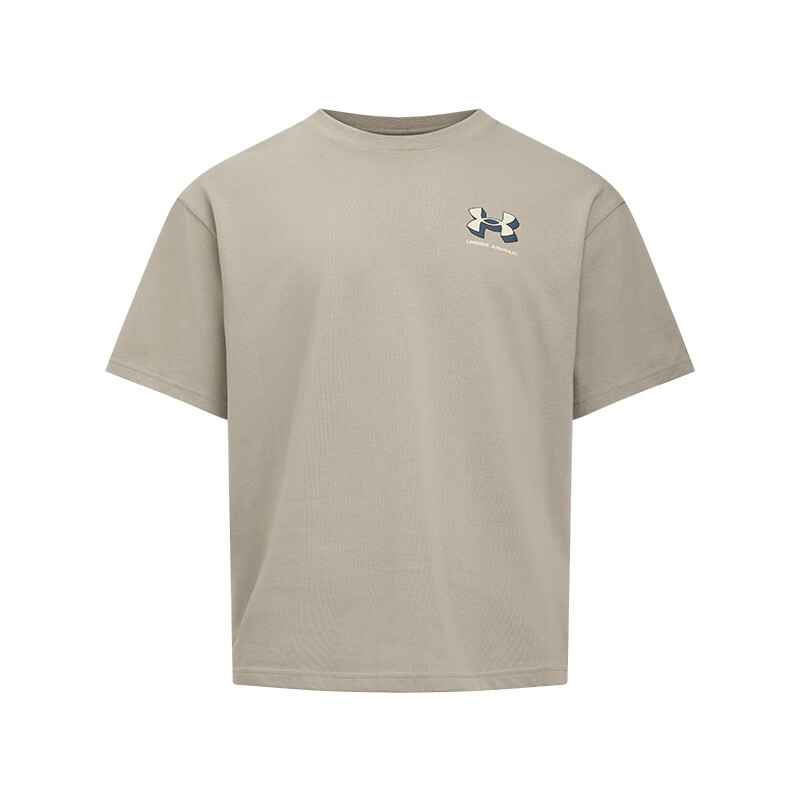 Under Armour SS25 T Shirt Men's Taupe/Sand Pink/Downpour Gray