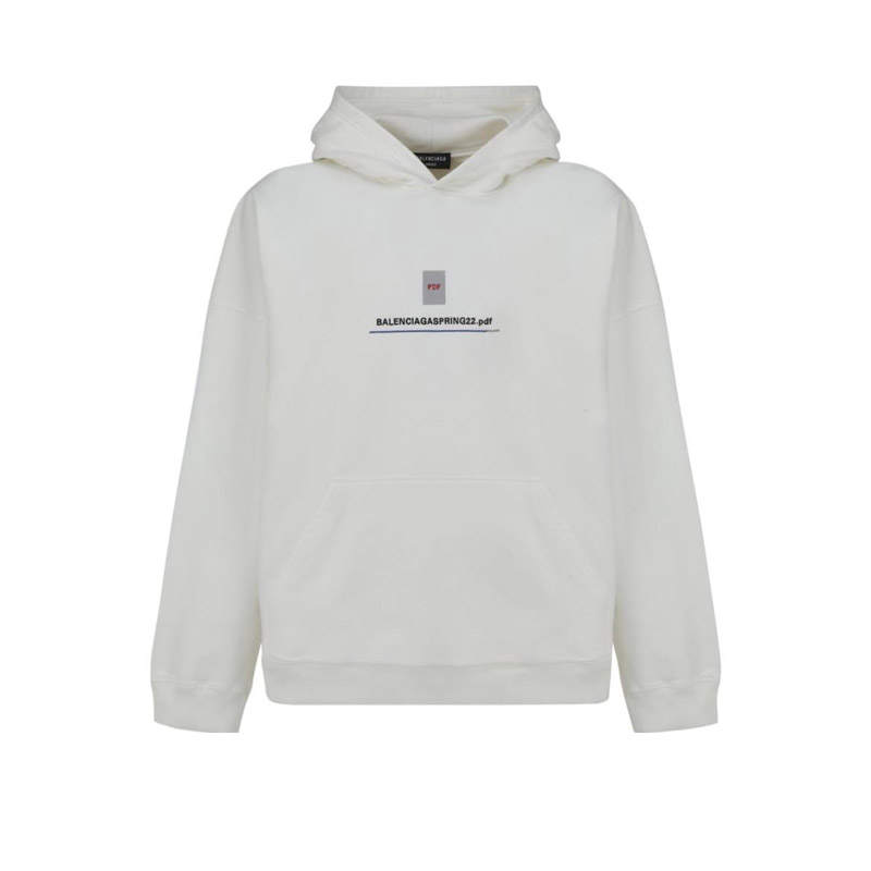 Balenciaga SS22 Sweatshirt Loose Fit Men's White