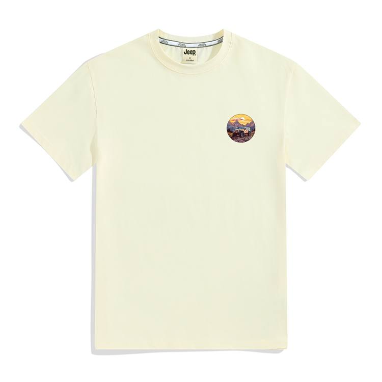 Jeep T Shirts Unisex Crew Neck Moderate Straight Fit