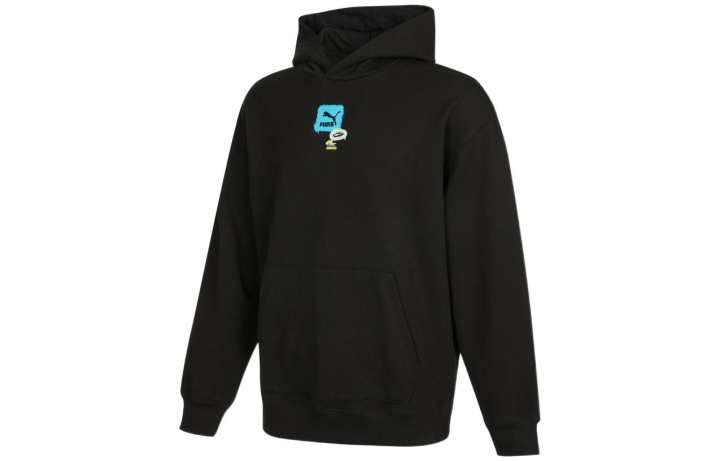 PUMA PUMA Sweatshirts Men's Black Hooded Moderate Regular