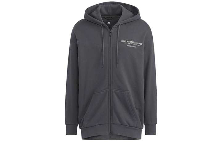 Adidas Adidas Sweatshirts Men's Gray Hooded Moderate Cardigan