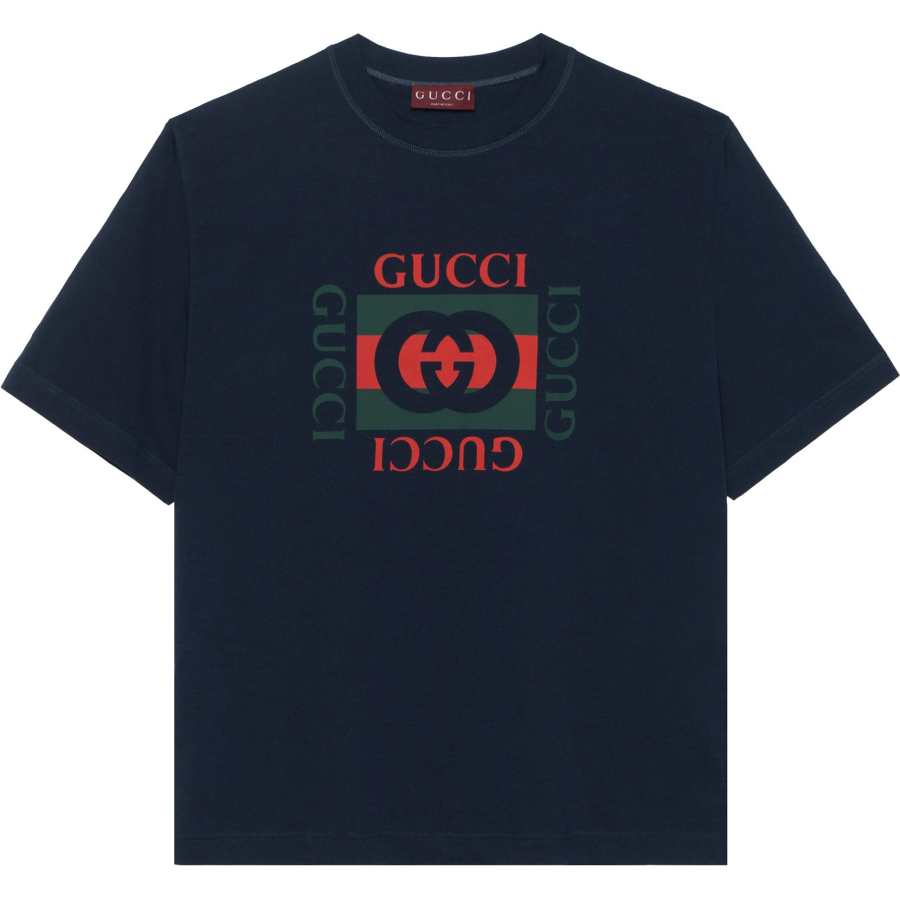 GUCCI T Shirt Extra Large Men's Marine Blue