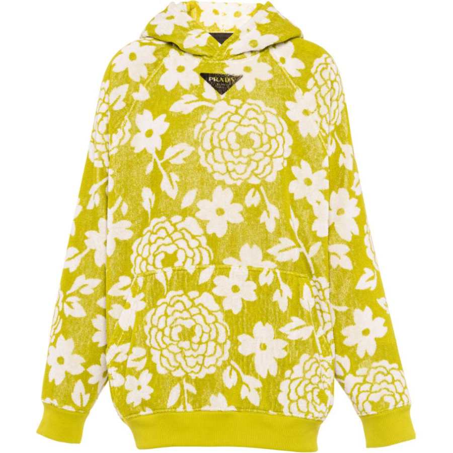 PRADA PRADA Floral Print Hoodie
