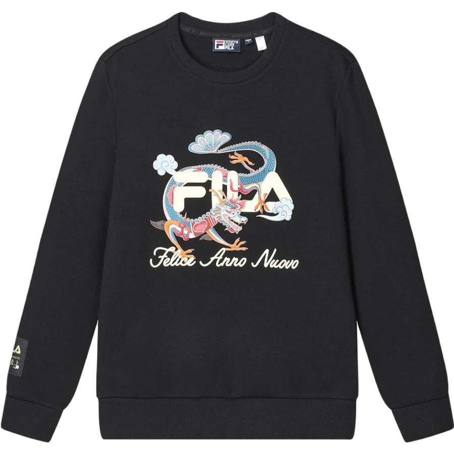 FILA Dragon Collection Sweatshirt Unisex Jet Black