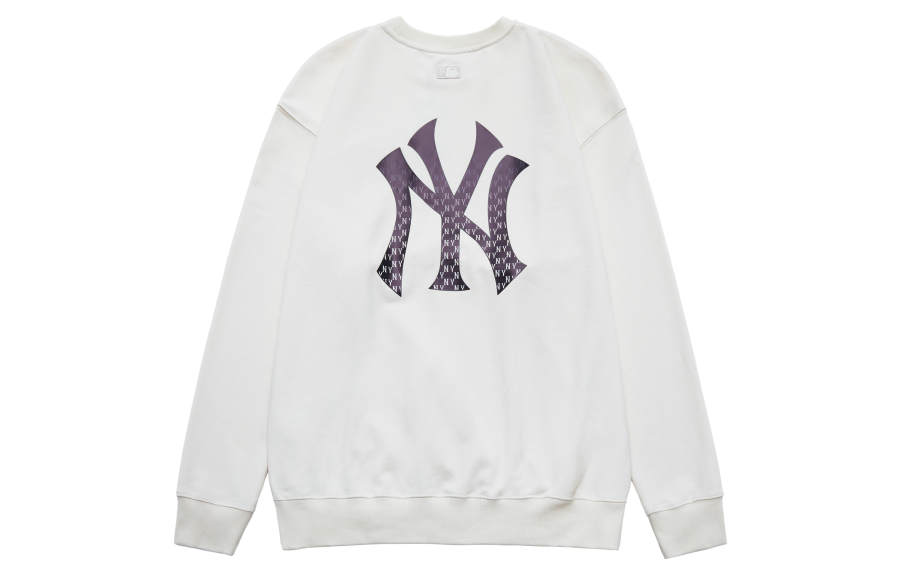 MLB New York Yankees Sweatshirts Unisex Ecru Crew Neck Moderate