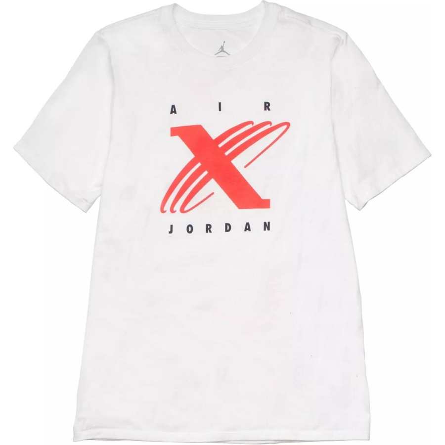 Jordan Jordan T Shirts Men's White Crew Neck Moderate Straight Fit