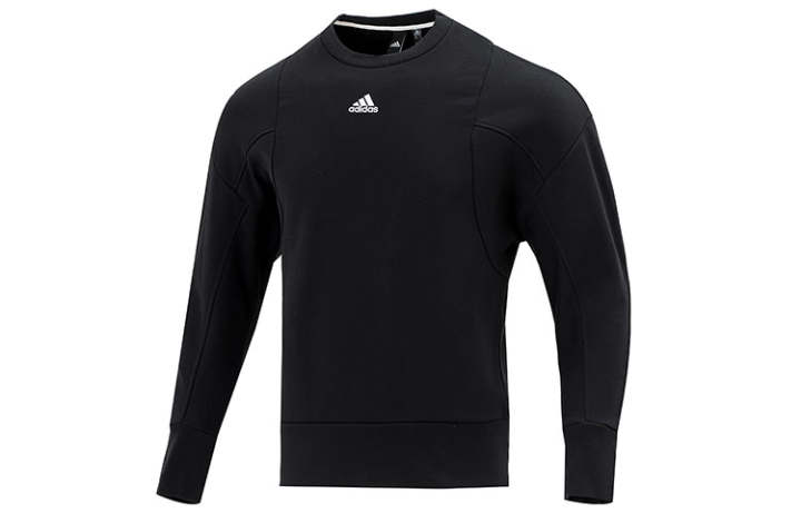 Adidas Adidas M Internal Crew Fleece Lined Pullover Comfortable Long Sleeved Sweatshirt Men's Black