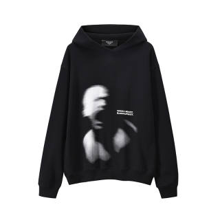 BLACK OF EXIT Sweatshirts Unisex Black Hooded Moderate Other