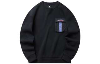 ANTA Sweatshirts Unisex Black Crew Neck Moderate Regular