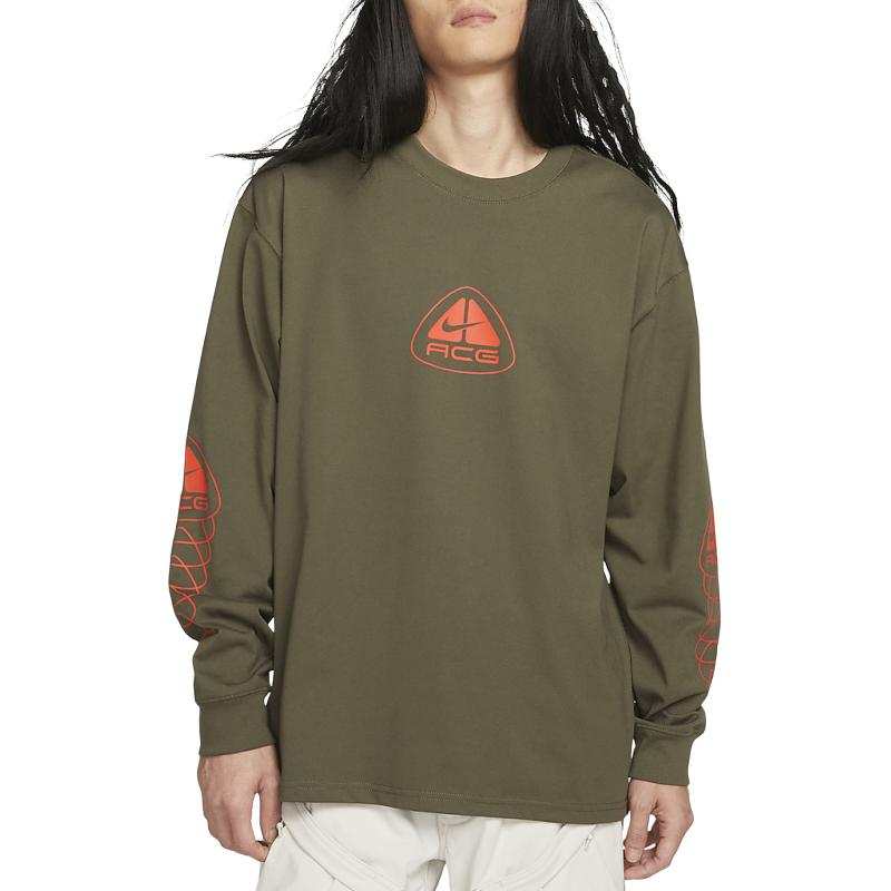 Nike Nike T Shirts Men's Green Crew Neck Moderate Straight Fit
