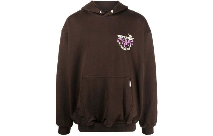 REPRESENT REPRESENT Sweatshirts Men's Brown Hooded Moderate Regular