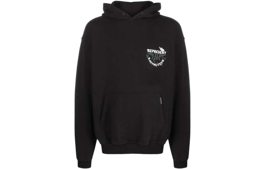 REPRESENT REPRESENT Sweatshirts Men's Black Hooded Moderate Heavyweight