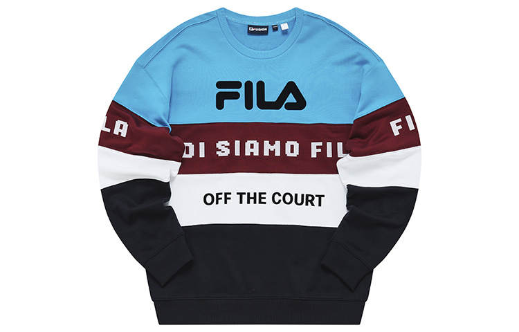 FILA FUSION Sweatshirts Men's Pure Blue Crew Neck Moderate Regular