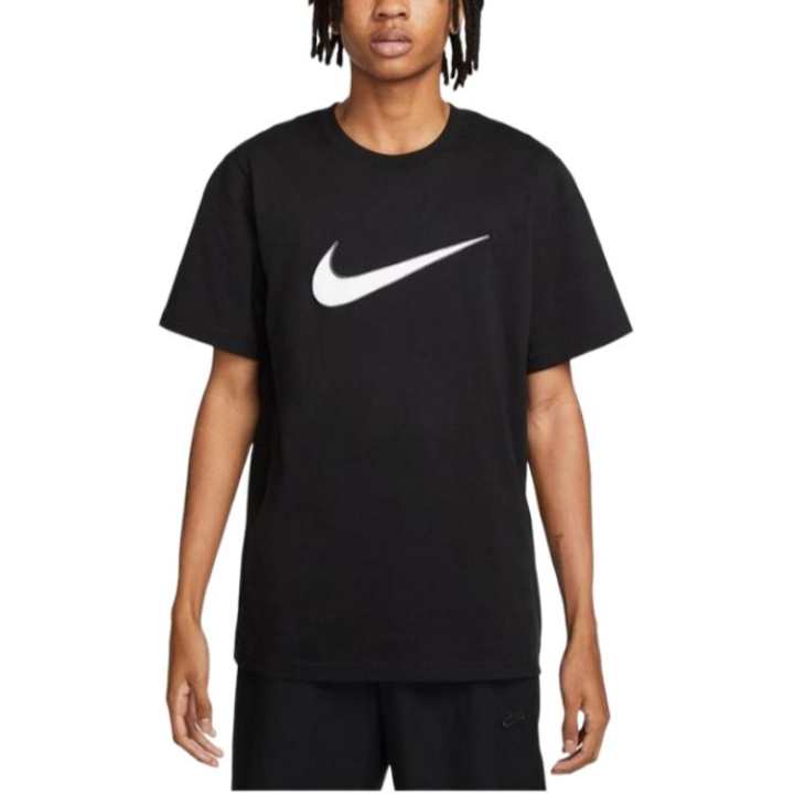 Nike Nike T Shirts Men's Black Crew Neck Moderate Straight Fit