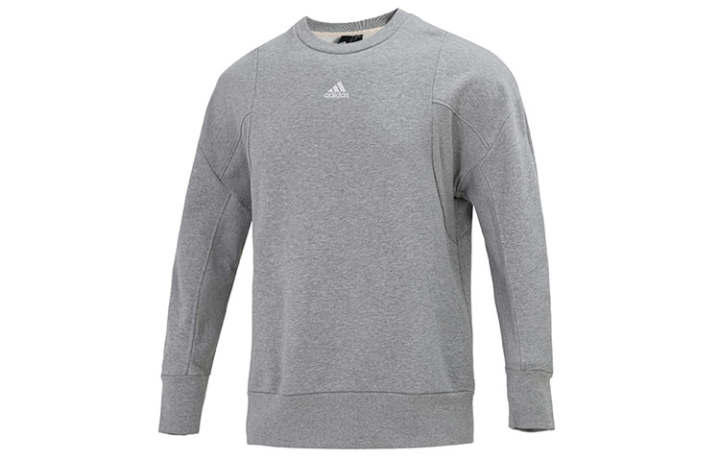 Adidas Adidas M Internal Crew Fleece Lined Crew Neck Long Sleeved Pullover Sweatshirt Men's Gray