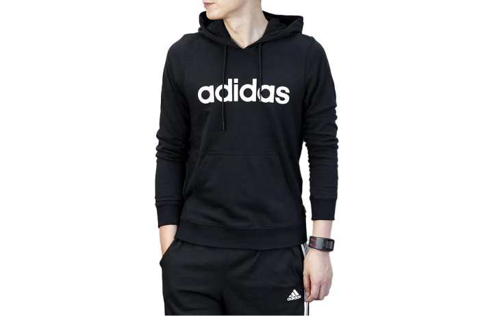 Adidas Adidas Sweatshirts Men's Black Hooded Moderate Other