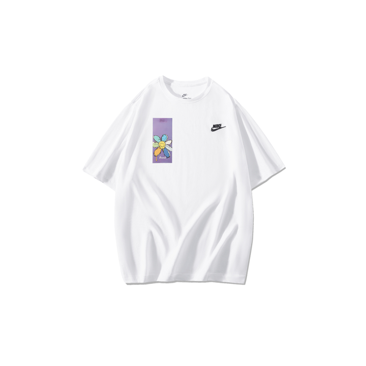 Nike Nike T Shirts Men's White Crew Neck Moderate Straight Fit