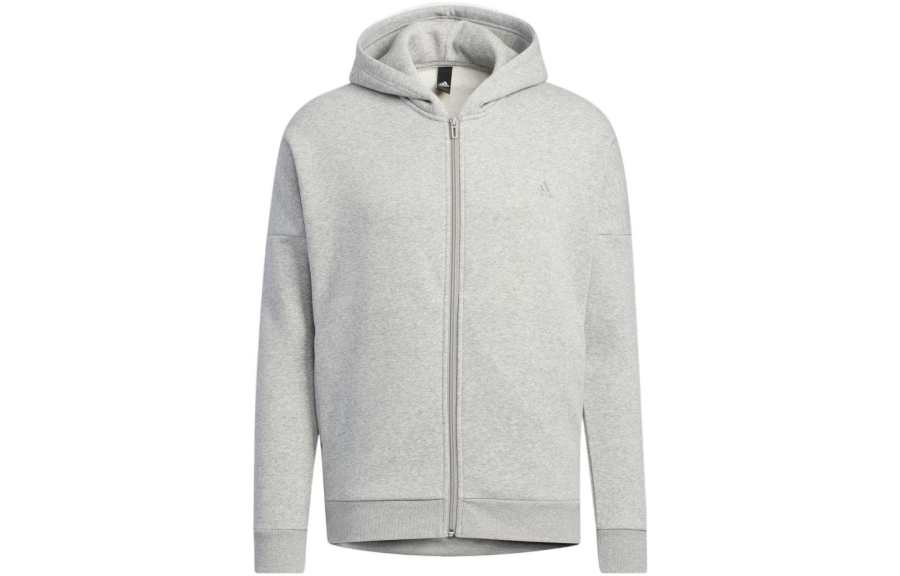 Adidas Adidas Sweatshirts Unisex Gray Hooded Moderate Cardigan