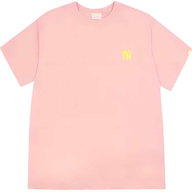 MLB New York Yankees T Shirts Men's Pink Crew Neck