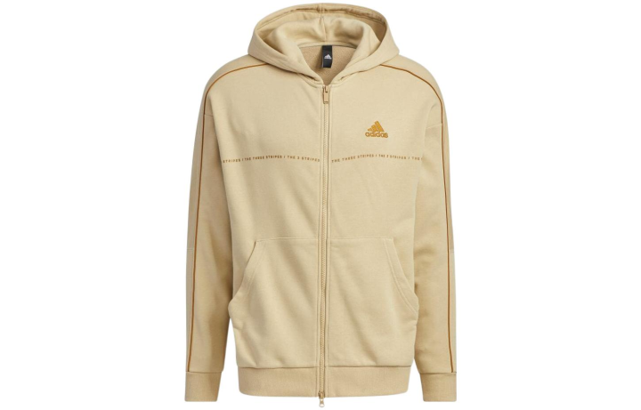Adidas Adidas Sweatshirts Unisex Khaki Hooded Moderate Regular