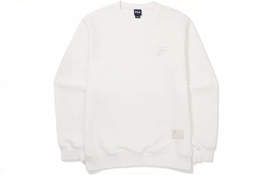 FILA Sweatshirts Unisex White Crew Neck Moderate Regular