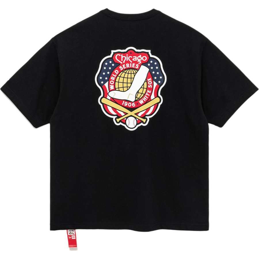 New Era T Shirt Korean Style Unisex Black