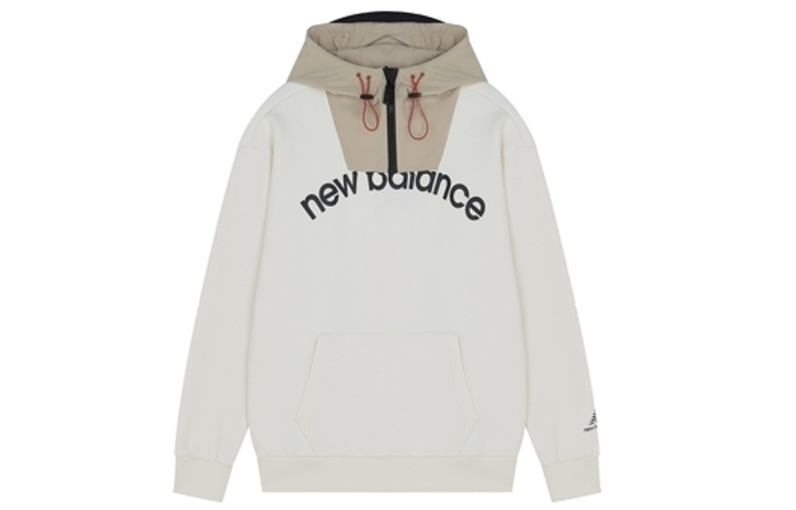 New Balance New Balance Sweatshirts Men's White Hooded Moderate Regular