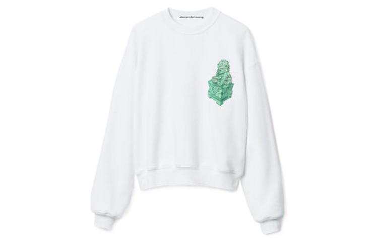 Alexander Wang Sweatshirts Unisex White Crew Neck Moderate Regular