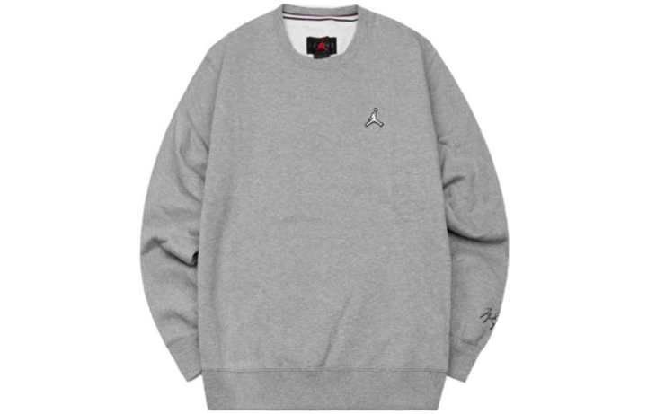 Jordan Jordan Sweatshirts Men's Gray Crew Neck Thickened Regular