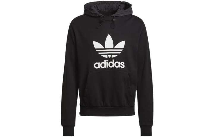 Adidas Adidas Sweatshirts Men's Black Hooded Moderate Regular