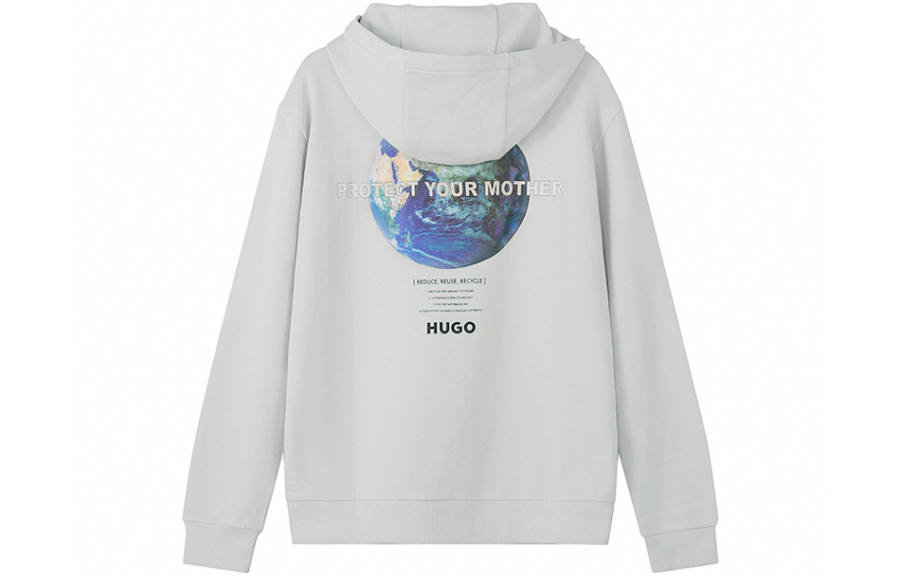 HUGO BOSS Sweatshirts Men's Light Beige Hooded Moderate Regular
