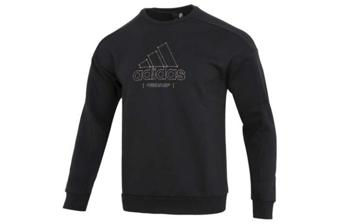 Adidas Adidas Sweatshirts Men's Black Crew Neck Moderate Regular