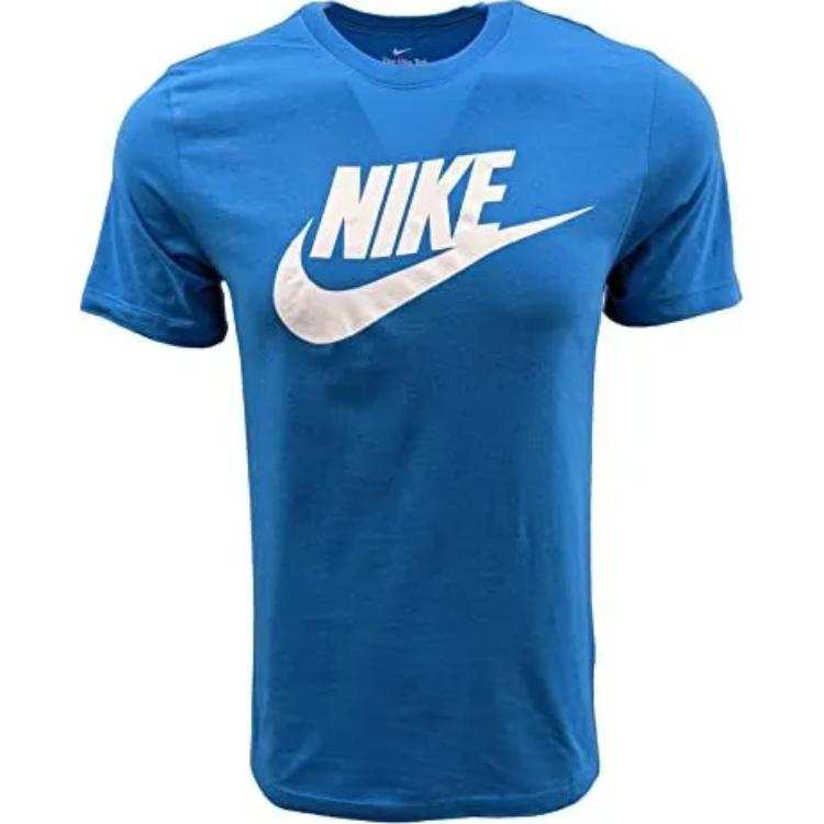 Nike Nike T Shirts Men's Dark Blue Crew Neck Moderate Straight Fit