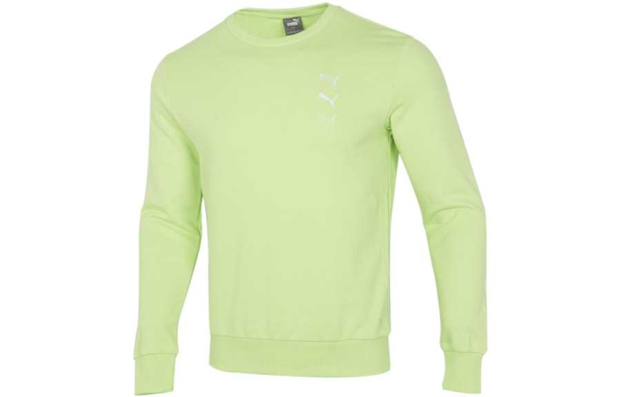 PUMA Sports Life Collection Sweatshirts Men's Green Crew Neck Moderate Other