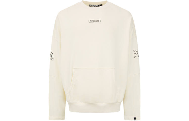 EVISU EVISU Sweatshirts Men's White Crew Neck Moderate Regular