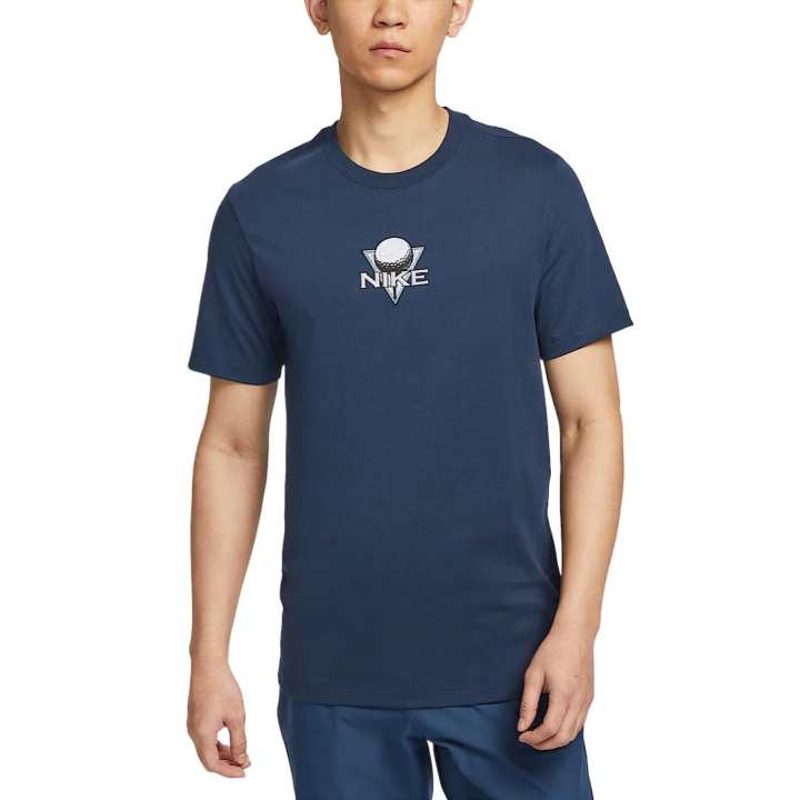 Nike Nike T Shirts Men's Obsidian Crew Neck Moderate Straight Fit