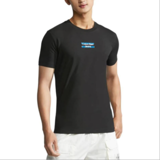 Calvin Klein T Shirts Men's Black Crew Neck Moderate