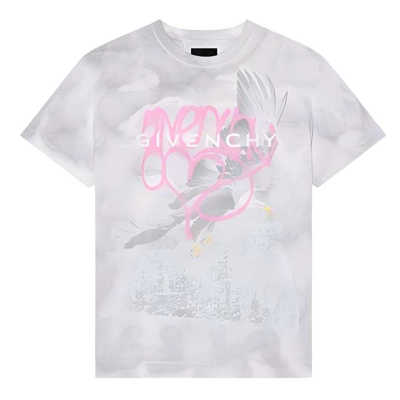 Givenchy Givenchy T Shirts Men's Gray Crew Neck Moderate Straight Fit