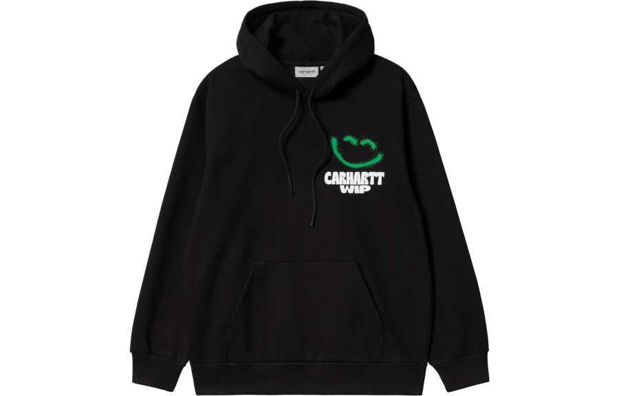 Carhartt WIP Sweatshirts Men's Black Hooded Moderate Regular