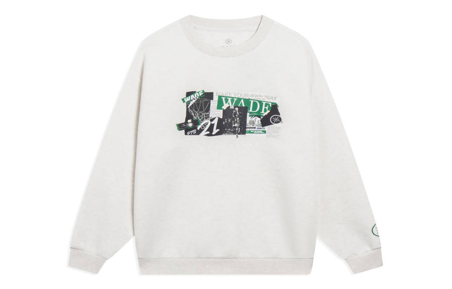 Li-Ning Li Ning Sweatshirt Unisex Heather Gray Tile Gray