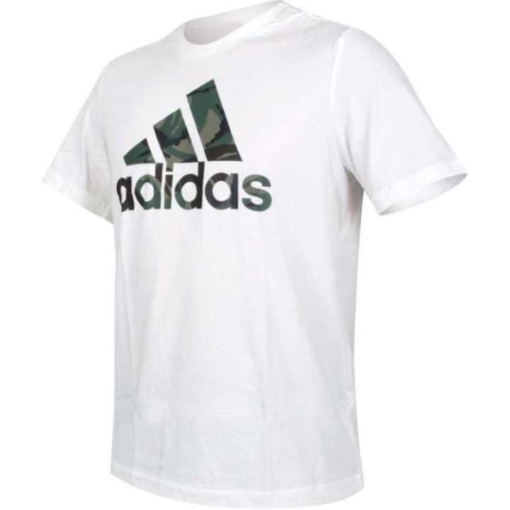 Adidas Adidas T Shirts Men's White Crew Neck Moderate Straight Fit
