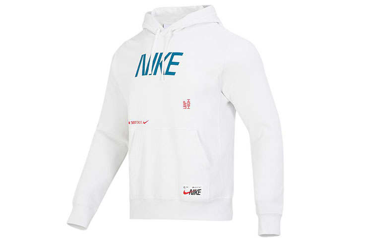 Nike Nike CNYSportswear Letter Logo Print Knitted Fabric Thickened And Fleece Lined Hooded 100% Cotton Sweatshirt Men's